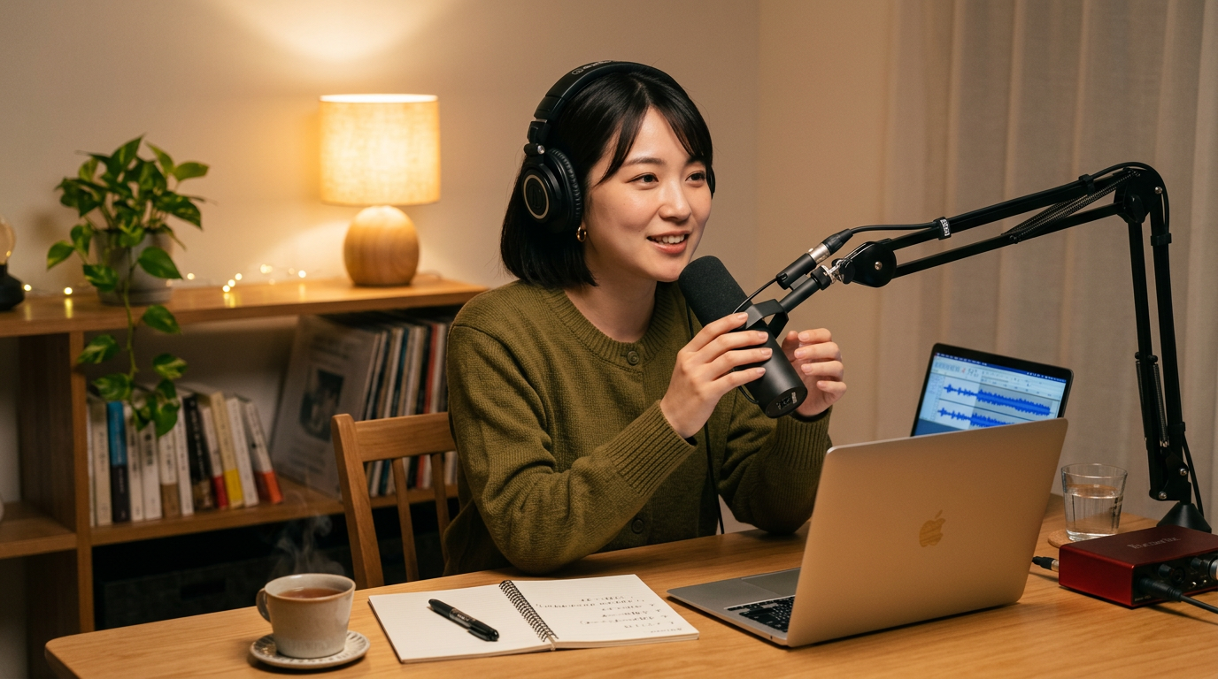 ラジオ放送の様子